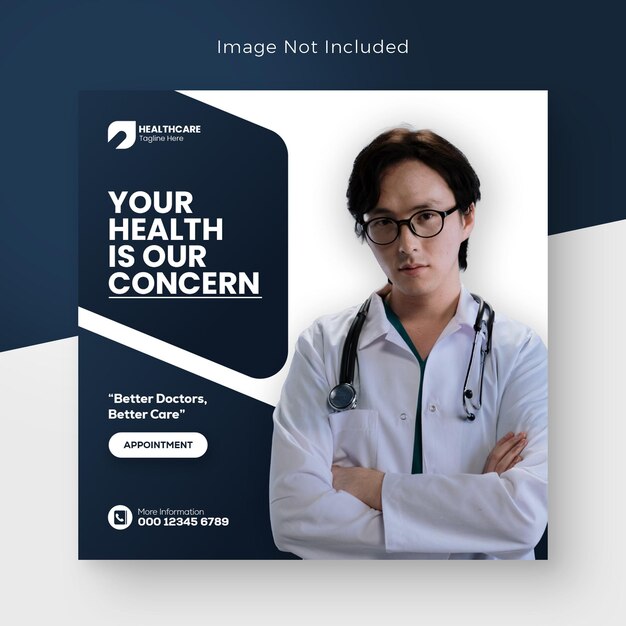 PSD a poster for a health care social media post pharmacy poster health social media medical poster