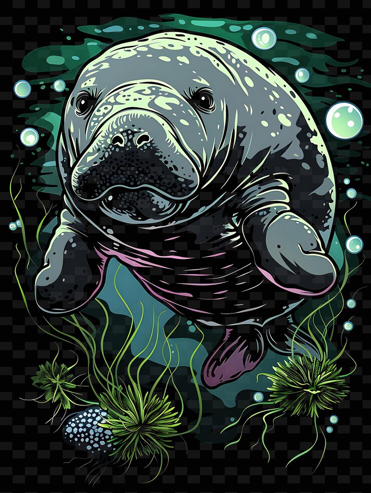 PSD a poster of a hippo with the words quot hippo quot on it