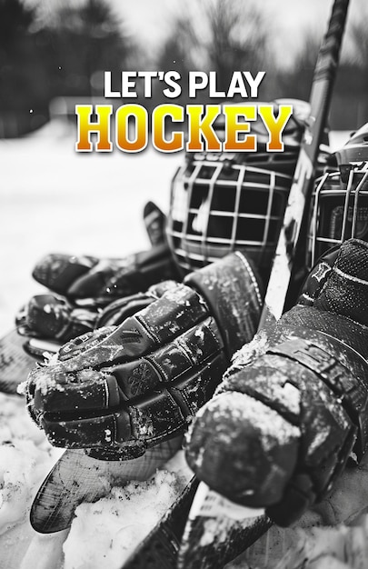 PSD a poster for hockey