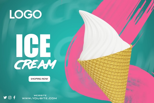 A poster for a ice cream shop called gogo.