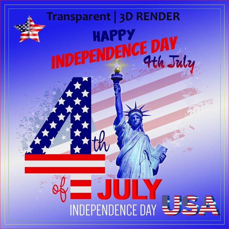 PSD a poster for independence day of america with the words quot independence day quot