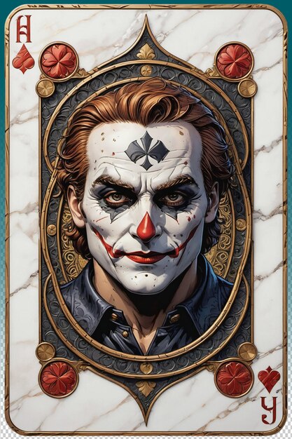 PSD a poster of a joker with a cross on it