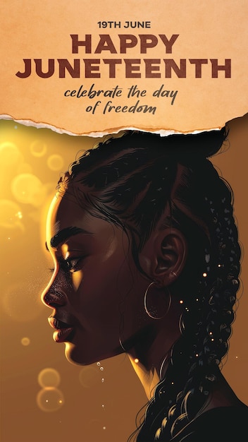 A poster for juneteenth freedom day