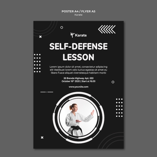 poster karate class template