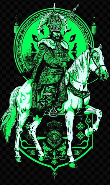 PSD a poster of a knight with a shield and a shield with the number 12 on it