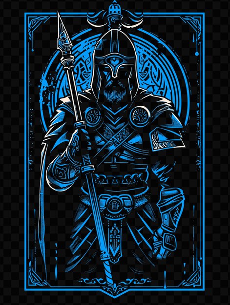 PSD a poster for a knight with a sword and shield