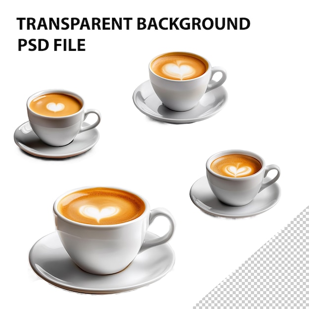 a poster for a latte cutout with a picture of a cup of coffee