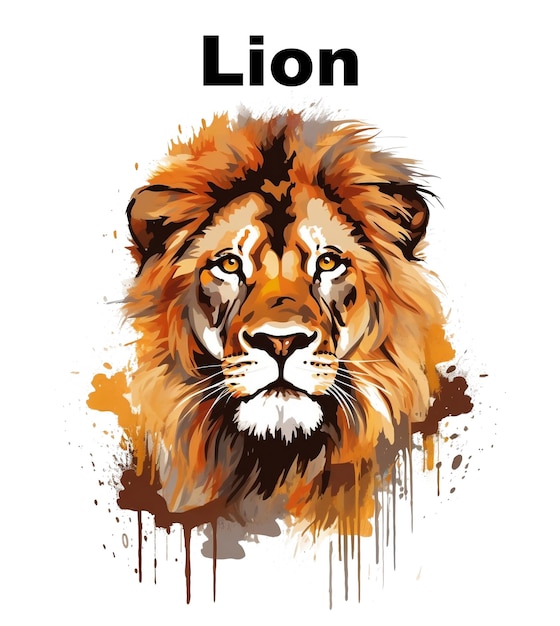 PSD a poster of a lion with the words 