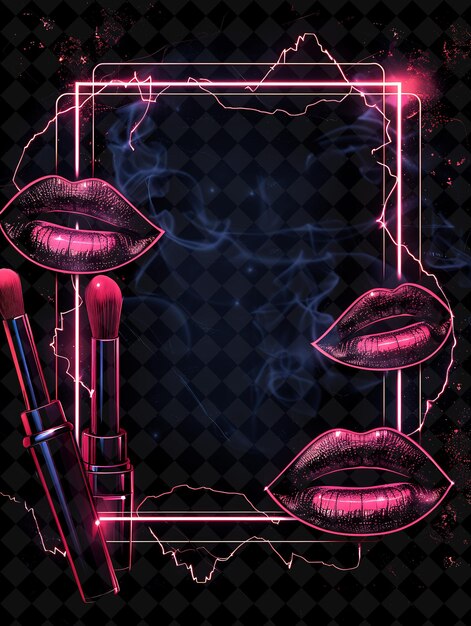 PSD a poster of lipsticks with a pink background and a black background with a pink lip gloss