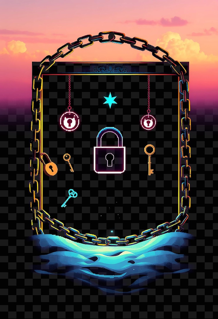 PSD a poster for a lock called key chain