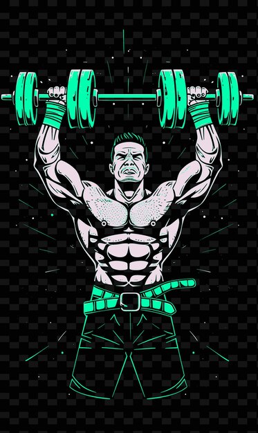 PSD a poster for a man lifting a barbell