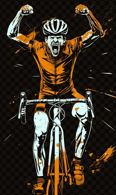 PSD a poster for a man with a bike and the words  bicyclist  on it