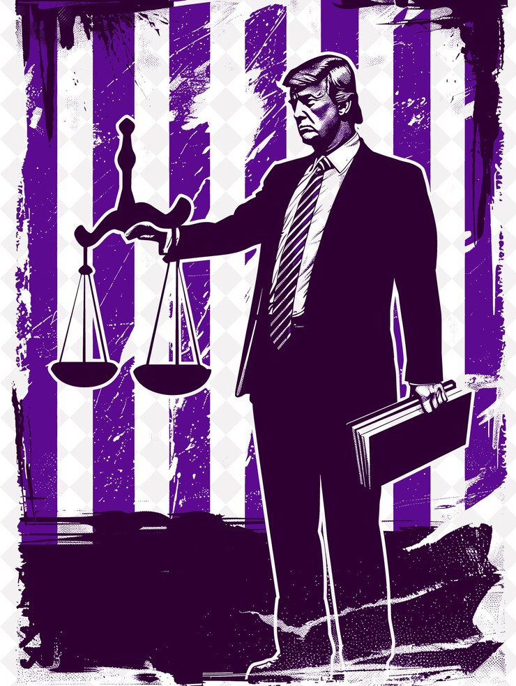 PSD a poster of a man with a suit and a scale of scales
