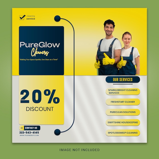 PSD a poster for a man and woman with a yellow gloved handbag