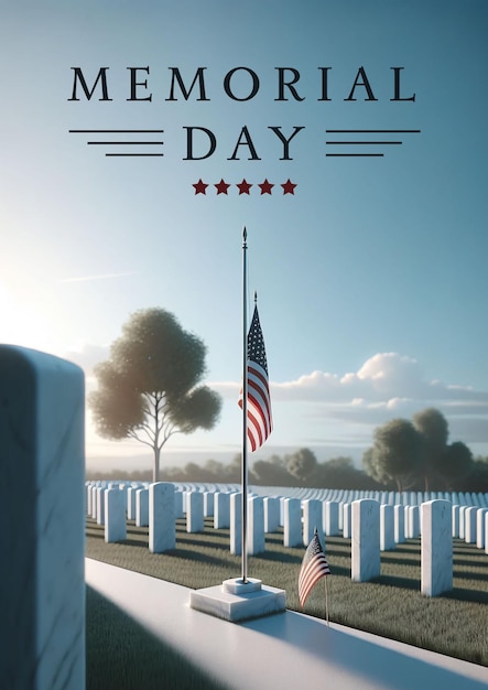 PSD a poster for memorial day