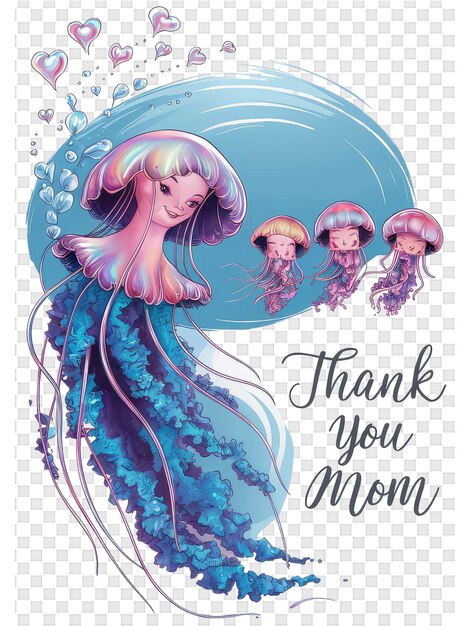 PSD a poster for a mermaid with the words thank you