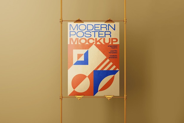 Poster met bewerkbare achtergrond mockup psd