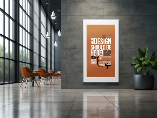 Poster Mockup Commercial Photography Interior Background