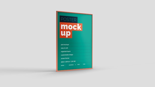 Poster mockup design isolato