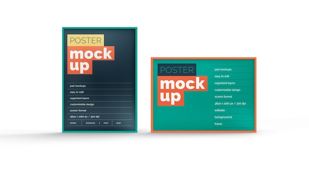 Poster mockup design isolato