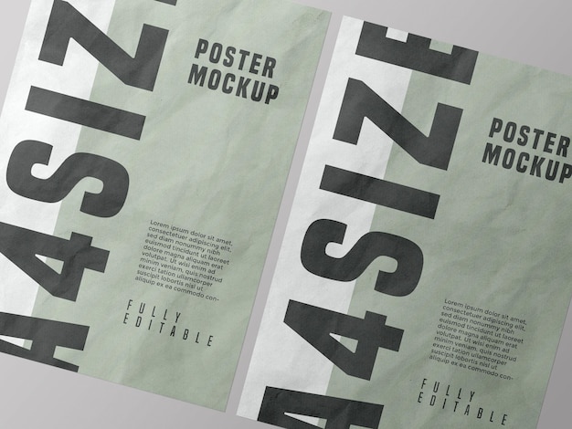 Poster mockup design psd