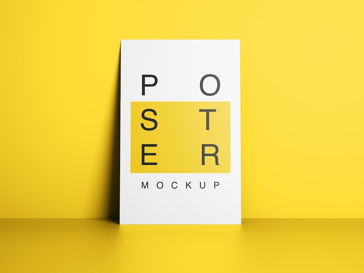 PSD poster mockup design
