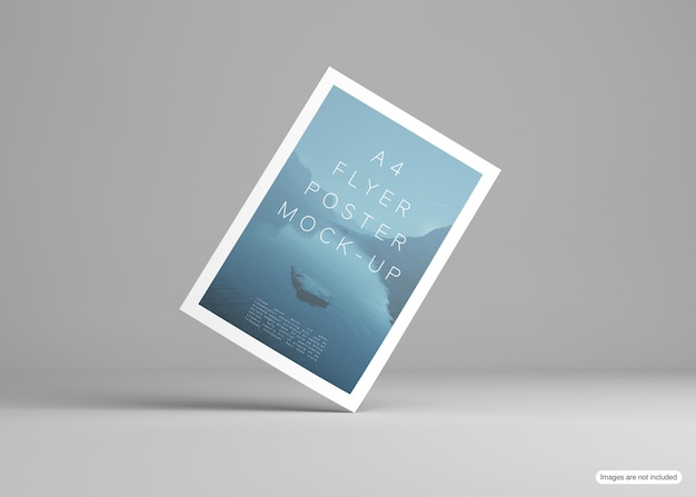 Poster Mockup geïsoleerd op grijs