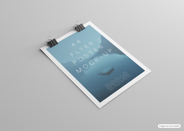 Poster mockup geïsoleerd op grijs