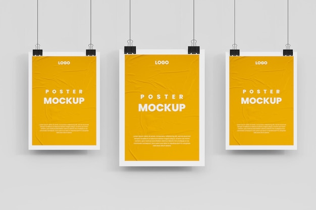 PSD poster mockup isolated