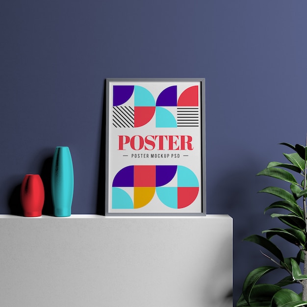 Poster mockup met bewerkbaar ontwerp