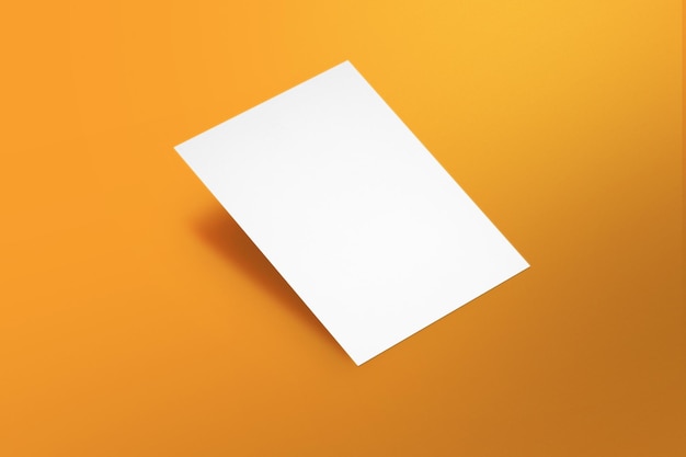 Poster mockup met mosterd achtergrond