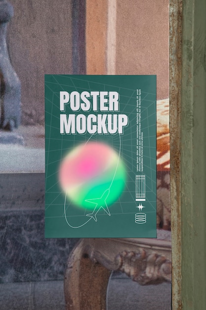 Poster mockup op de muur