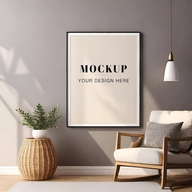 PSD poster mockup for pictureperfect wall art