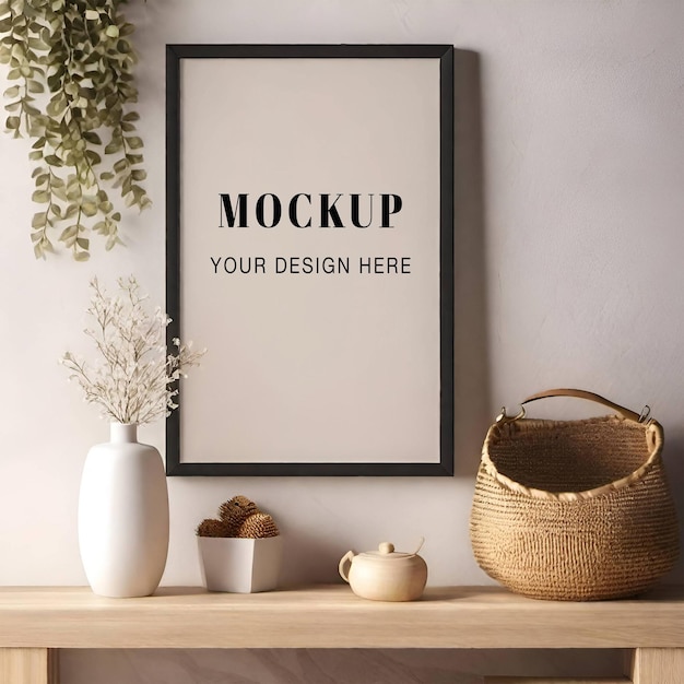 PSD poster mockup for pictureperfect wall art