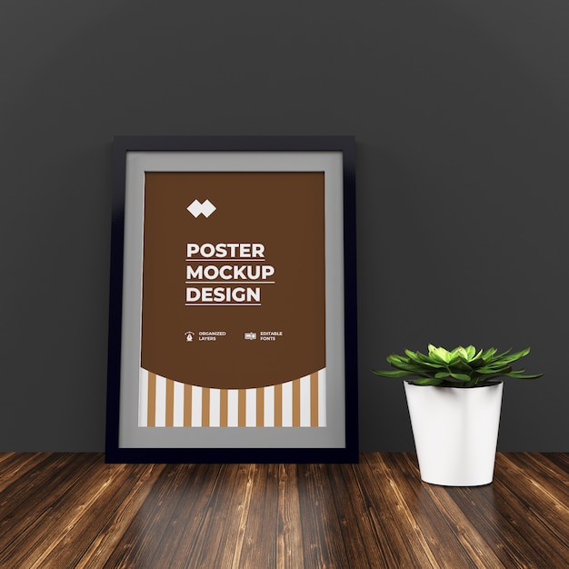 PSD poster  mockup