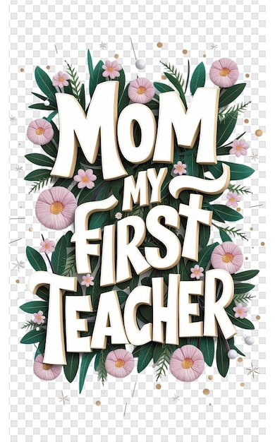 PSD a poster for moms first teacher