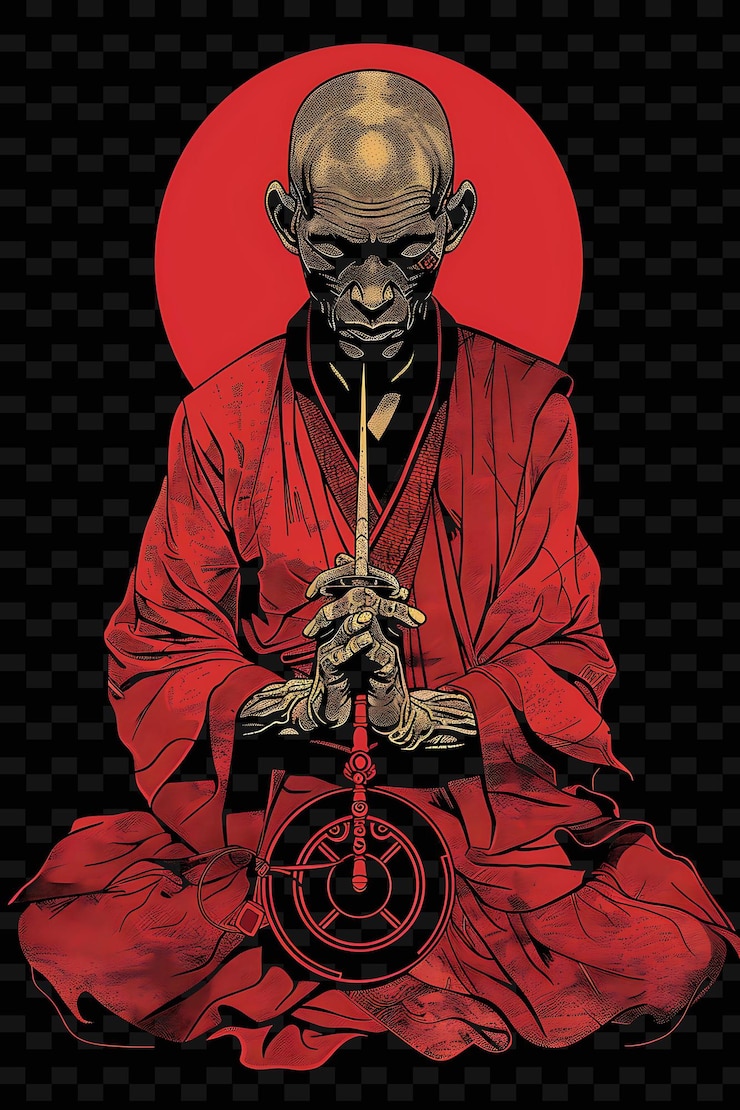 PSD a poster for a monk called the god of the lord