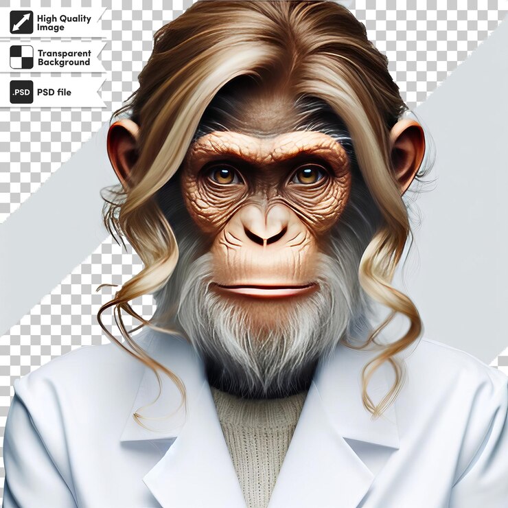 PSD a poster for a monkey that says a lab of a monkey