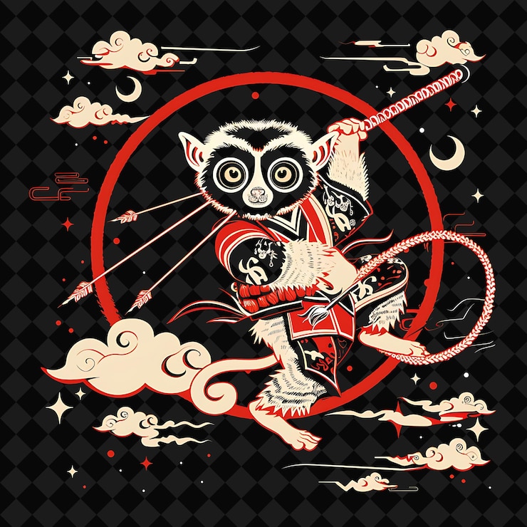 PSD a poster for a monkey with a red circle and the word owl on it