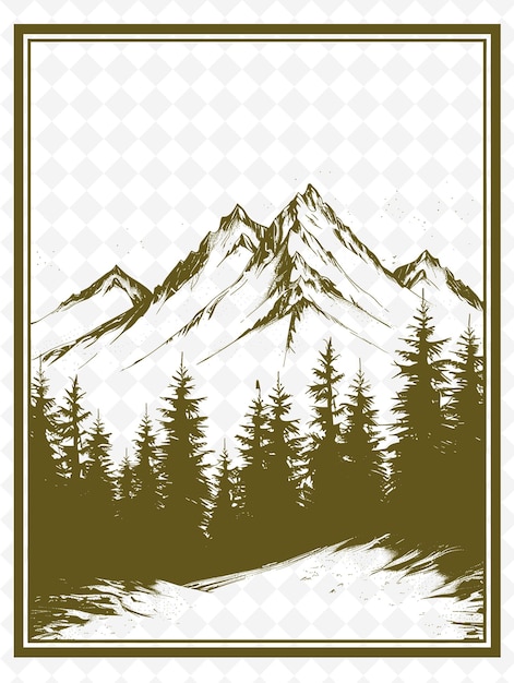 PSD a poster for a mountain that says quot snow quot