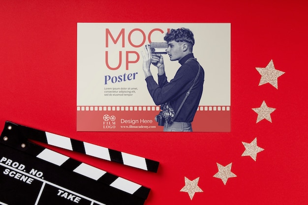 PSD poster movie awards mockup design