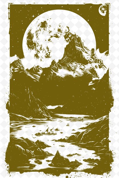 PSD un poster per un film chiamato la luna