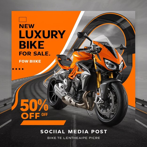 A poster for a new luxury bike shop advertises a new luxury for sale