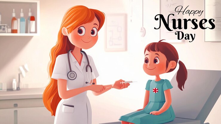 PSD a poster for a nurse with a child in a hospital