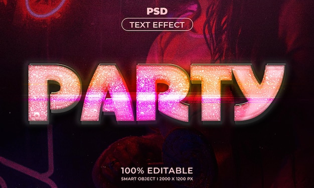 a poster for party party with a woman wearing a black top that says party on it