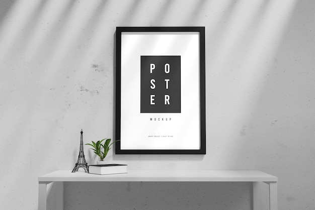 PSD poster - photo frame mockup