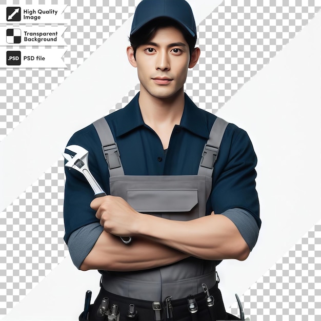 A poster for a police officer with his arms crossed