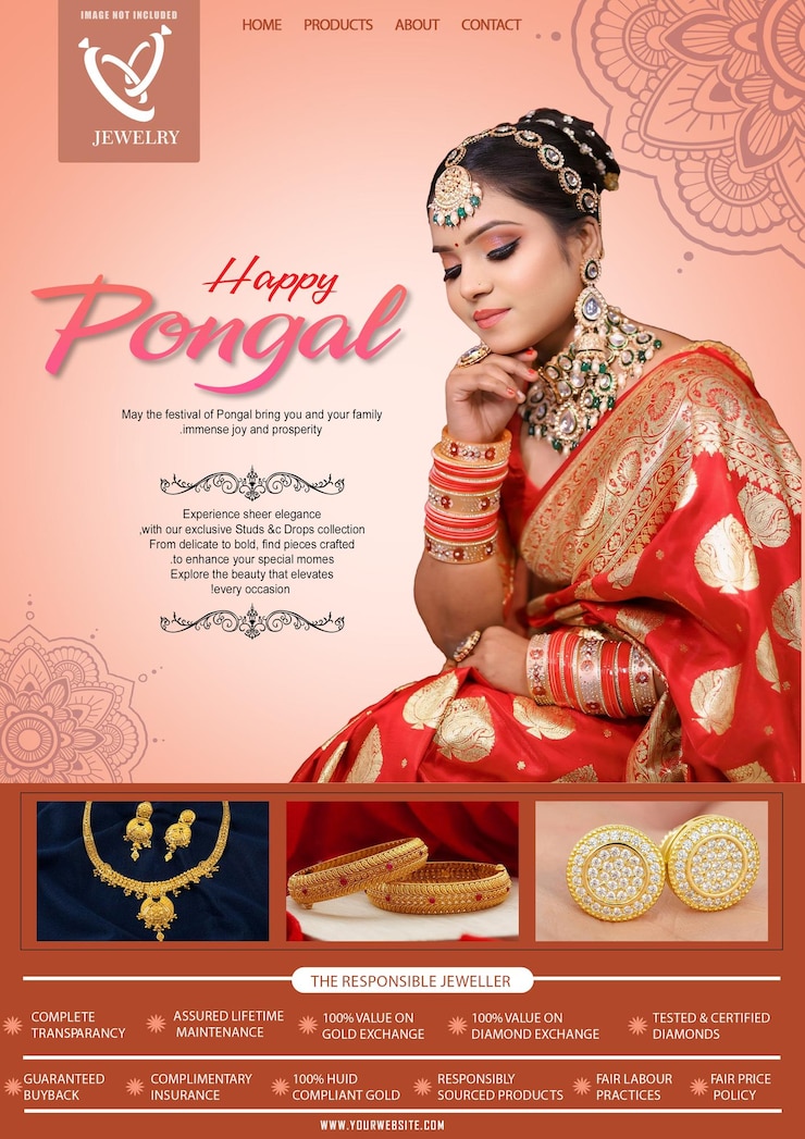 PSD a poster for pongal offer design