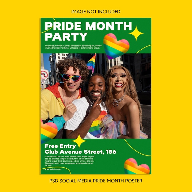 PSD a poster for the pride month