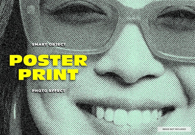 poster print texture image effect mockup